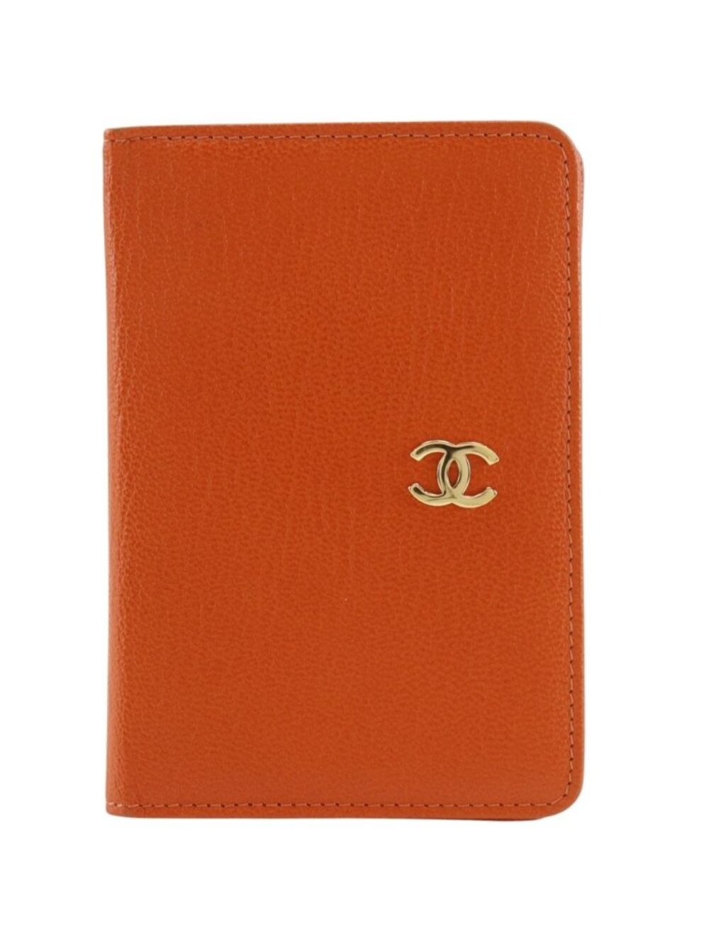 Chanel CC Logo Leather Orange Agenda Cover